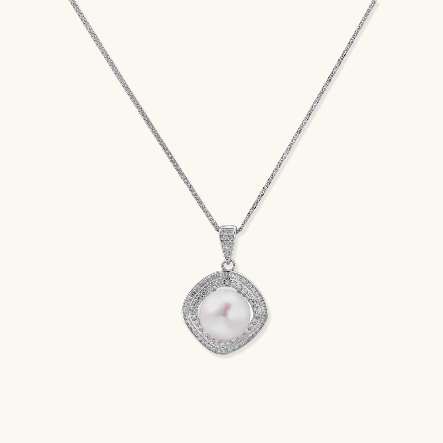 Halo Pearl Statement Necklace