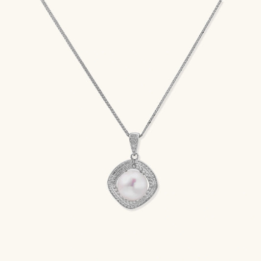 Halo Pearl Statement Necklace
